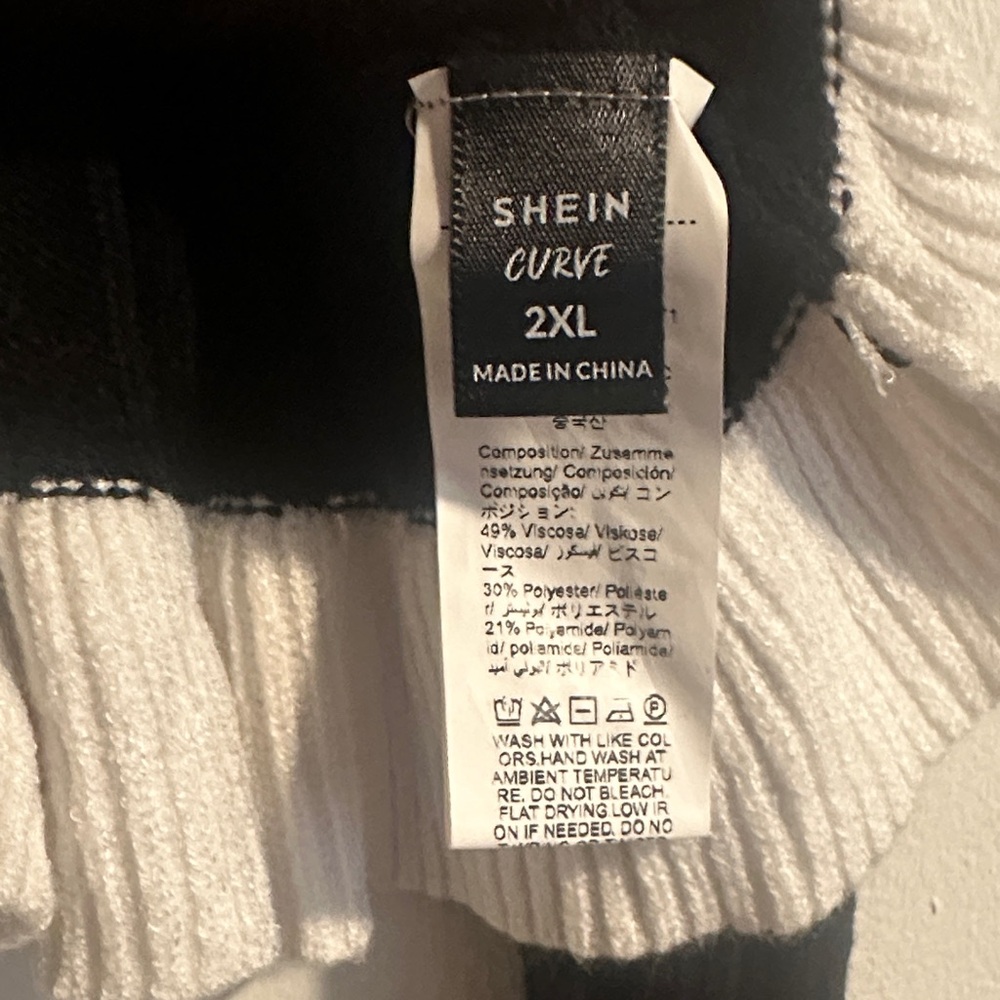 Black Ribbed Button Cardigan with White Ruffle Trim - Picture 2 of 6